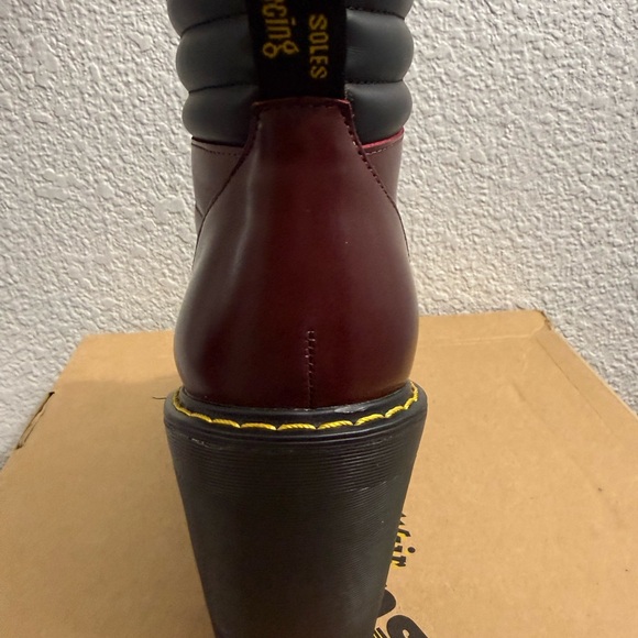 Dr. Martens Persephone ShirazOx Blood Lace-Up Boots 6-hole Platform Heeled Docs - Picture 12 of 16